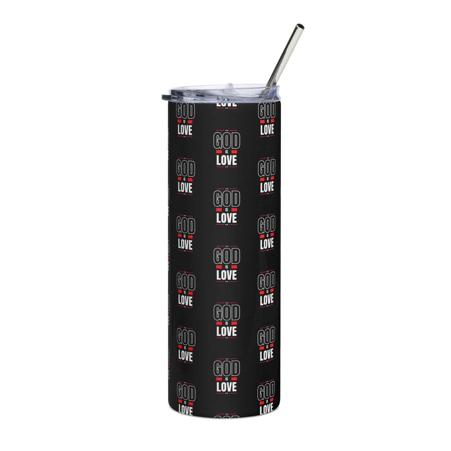 God Is Love All-Over Stainless Steel Tumbler